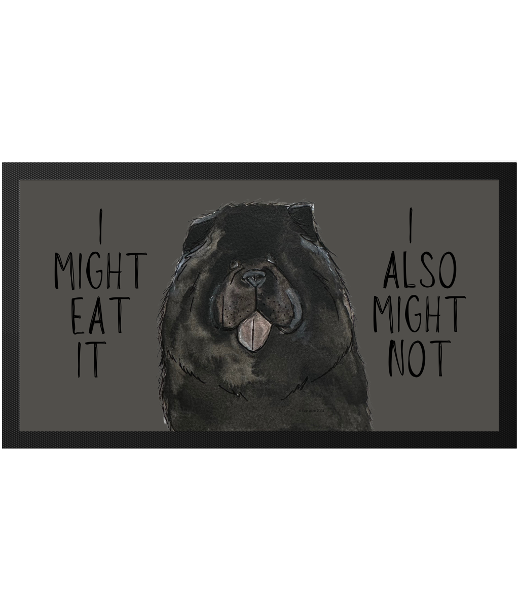 Black Chow Chow Pet Bowl Mat