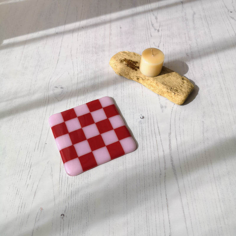 10cm Chequered Dual Coloured Coaster Bullseye Collection