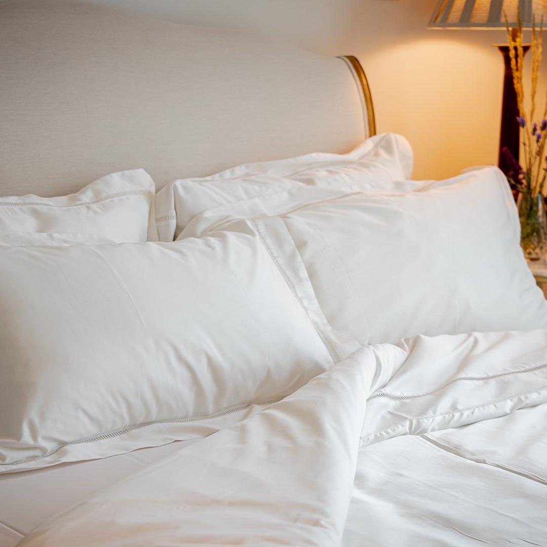 White Sateen Pillow Case Pair