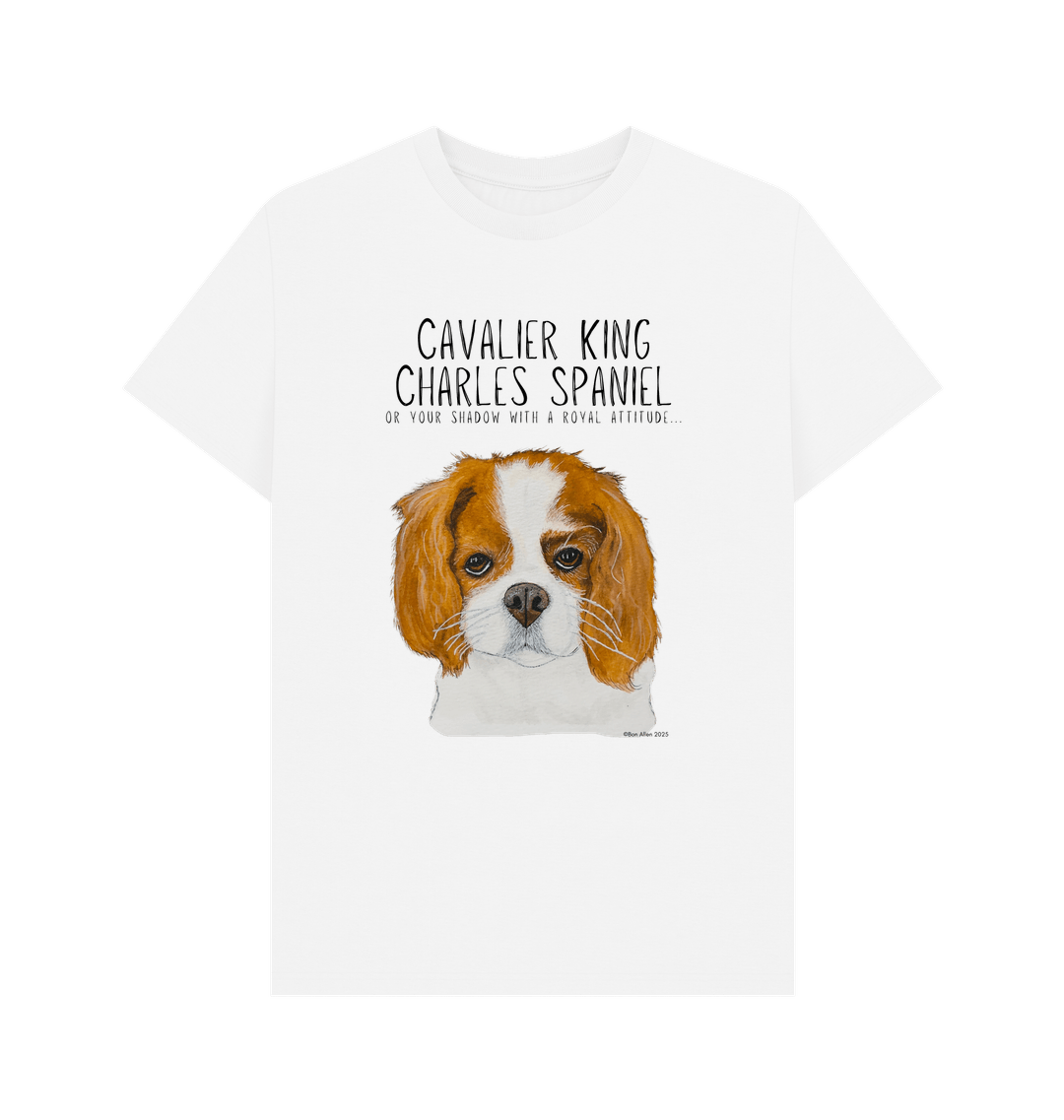 Obey the Crown Sustainable Mens T-Shirt with Cavalier King Charles Spaniel