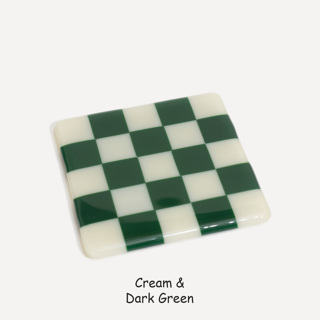 10cm Chequered Dual Colour Coaster Oceanside Collection