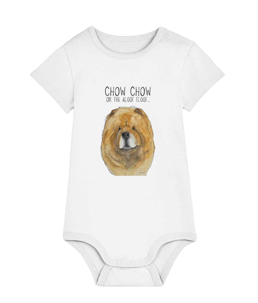 Red Chow Chow Baby Bodysuit