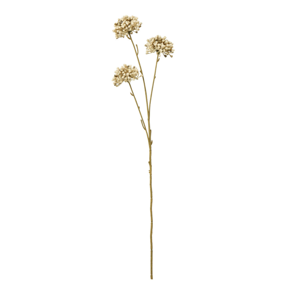 Brown Allium Spray artificial flower with realistic spherical blooms, warm earthy tones, 60cm height for rustic or modern decor by RoomLondon at brixbailey.com