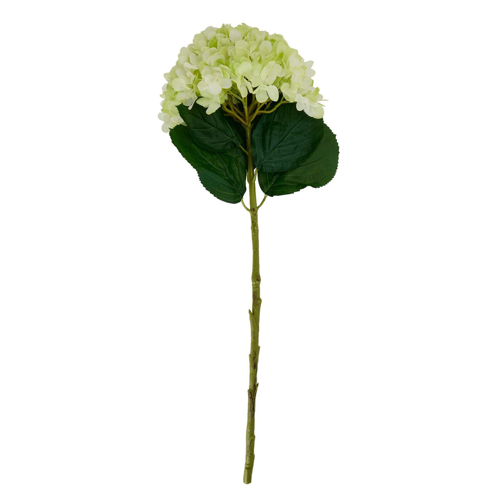 Lifelike oversized green hydrangea arrangement with hand-painted petals, perfect for year-round home decor by sostter at brixbailey.com