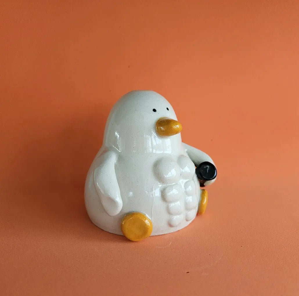 Russell the Gym Duck Ceramic Ornament