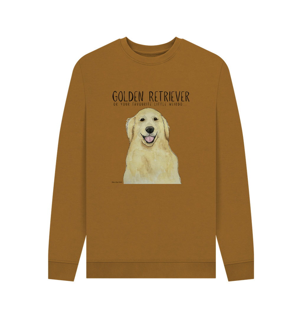 Golden Retriever Vibes Sustainable Mens Sweatshirt