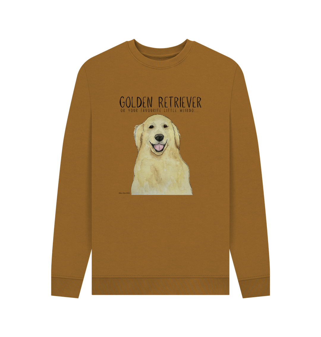 Golden Retriever Vibes Sustainable Mens Sweatshirt