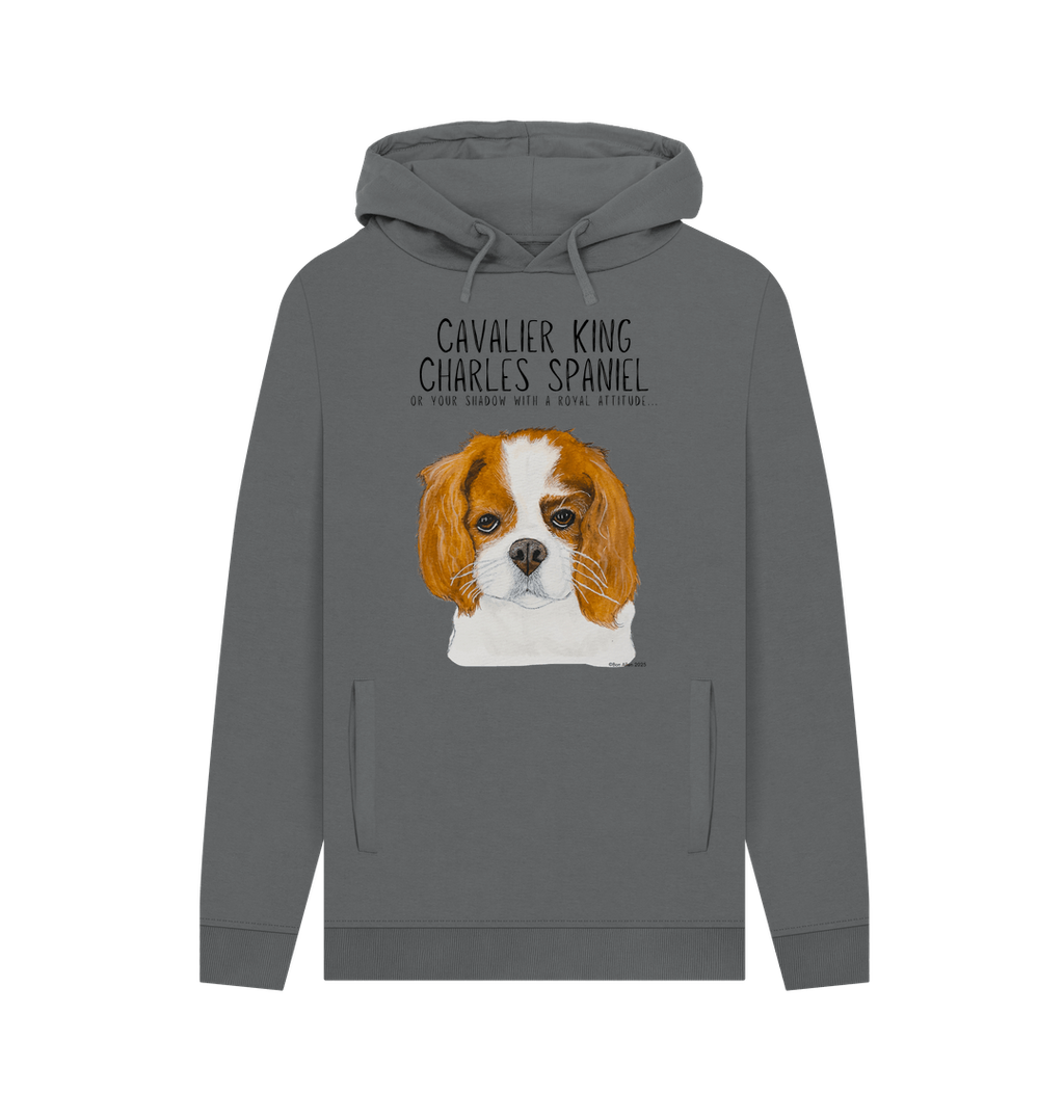Crowned and Cozy Cavalier King Charles Spaniel Men's Hoodie