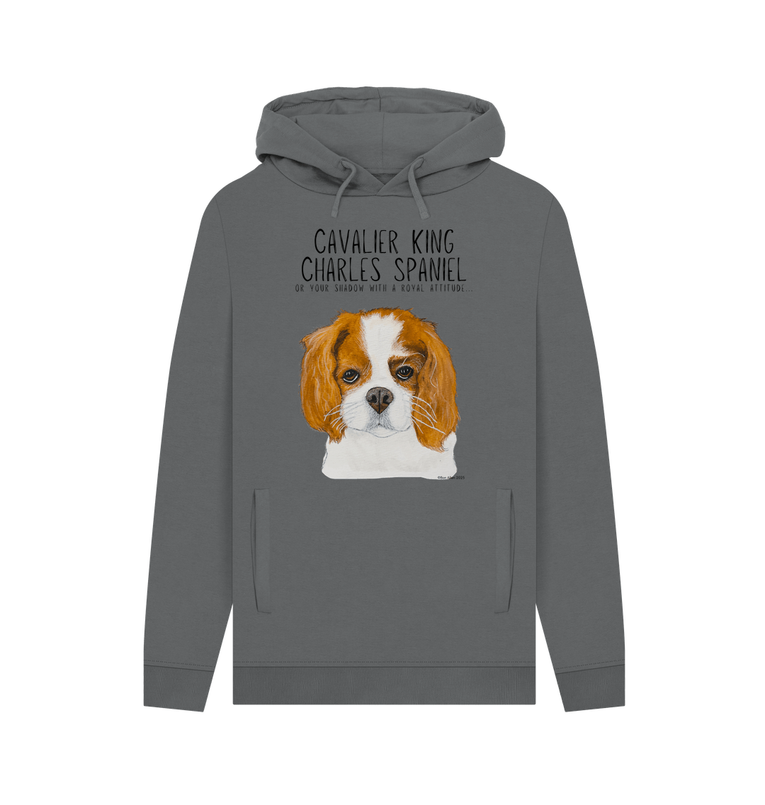 Crowned and Cozy Cavalier King Charles Spaniel Men's Hoodie