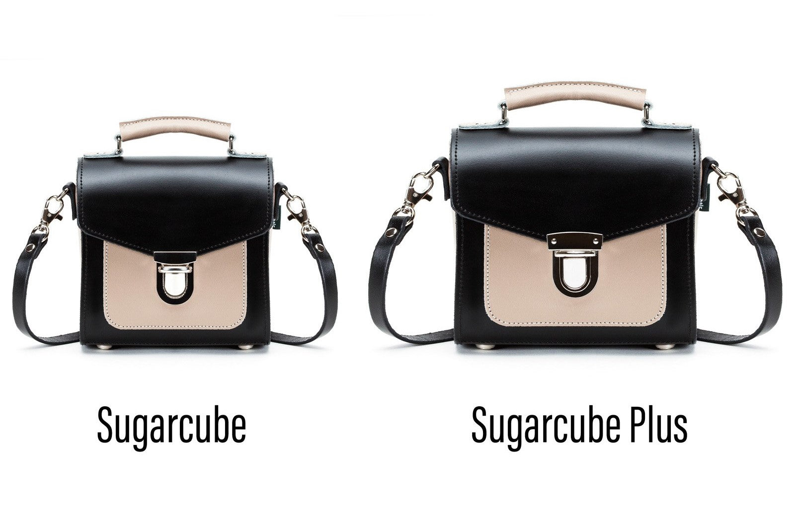 Handmade Leather Sugarcube Handbag in Cafe Noir