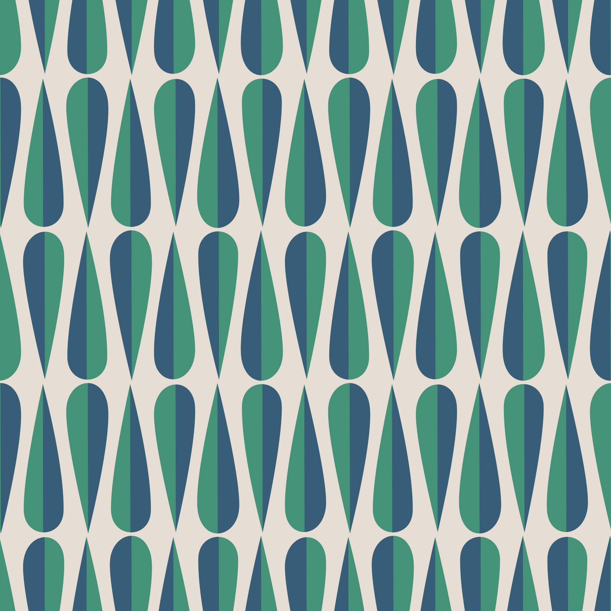 Retro Teardrop Wallpaper