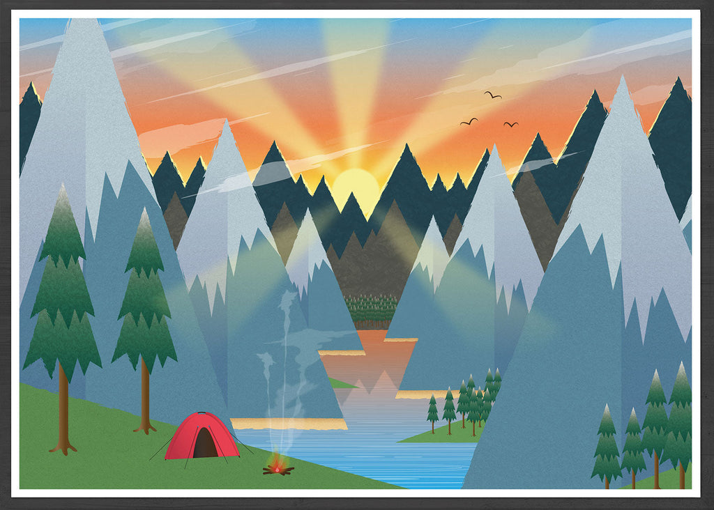 Camping Kids Art Print