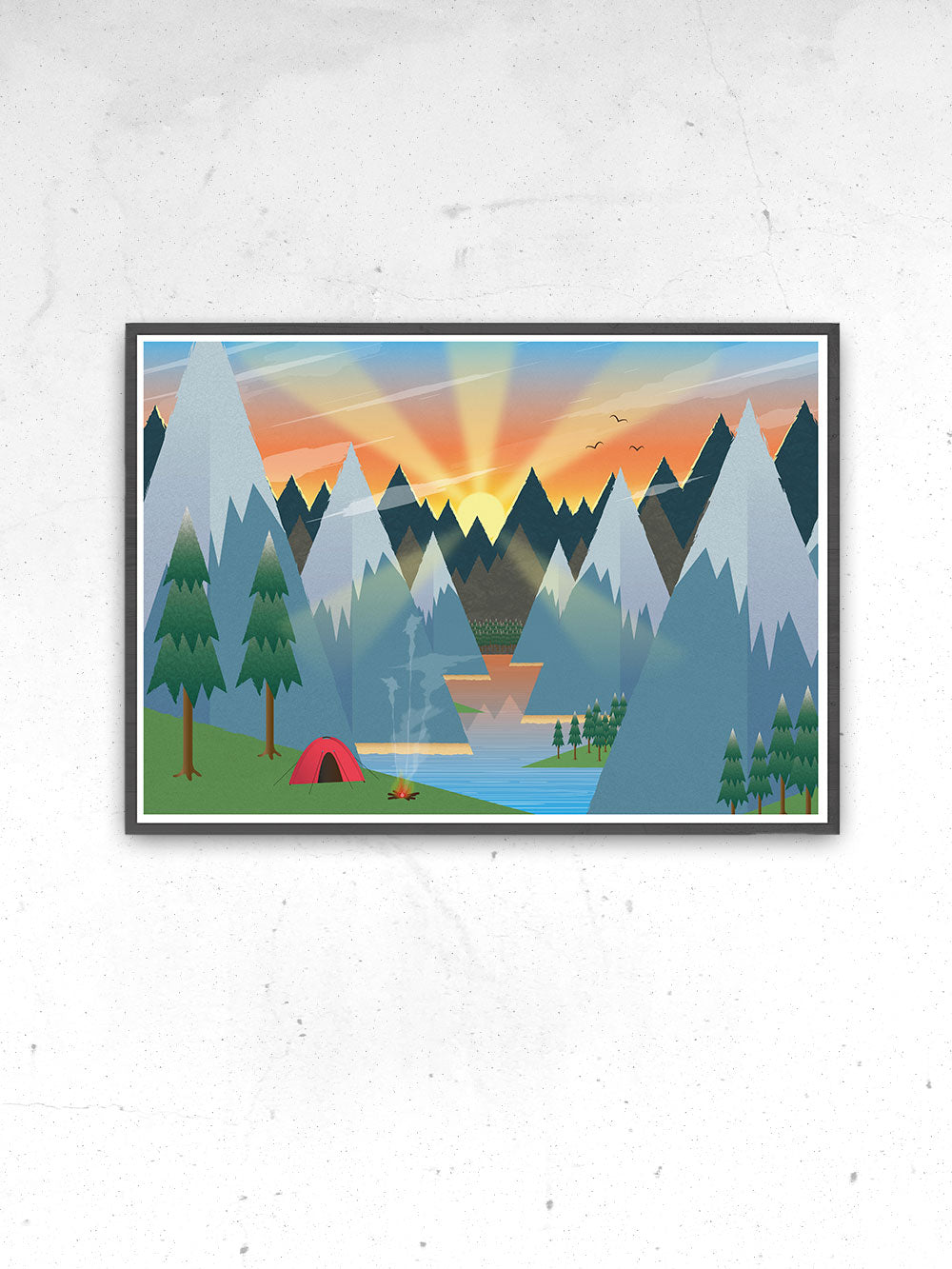 Camping Kids Art Print