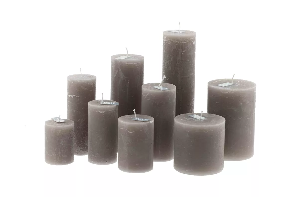 Luxury Rustic Candle in Light Grey