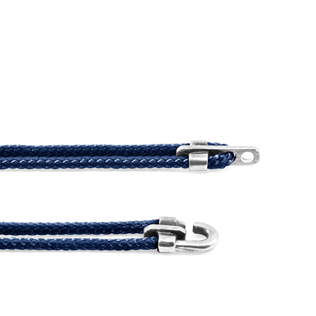 Elevate Your Style with the Canterbury Silver and Rope Bracelet - Ethical & Handcrafted in Britain by ANCHOR & CREW at www.brixbailey.com