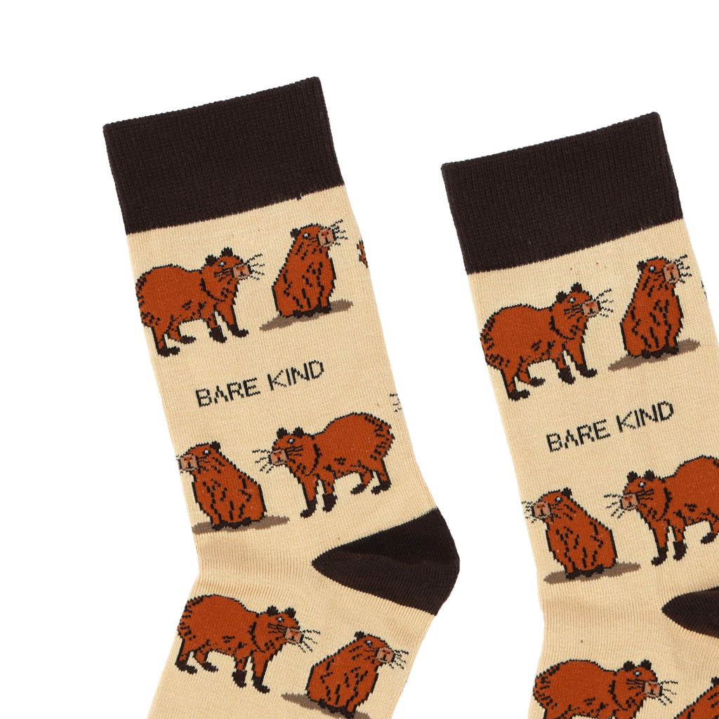 Save the Capybara Bamboo Socks in Brown