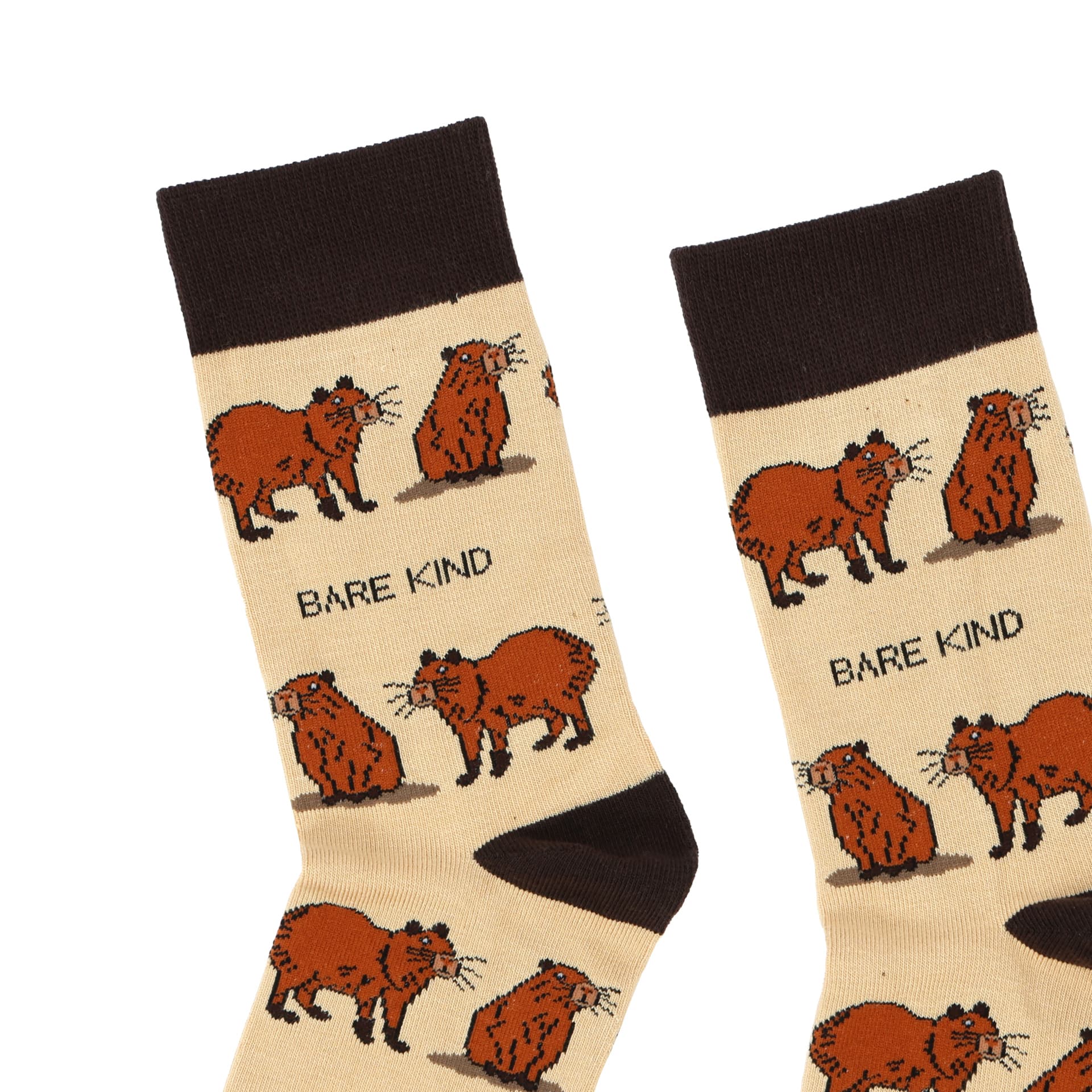 Save the Capybara Bamboo Socks in Brown