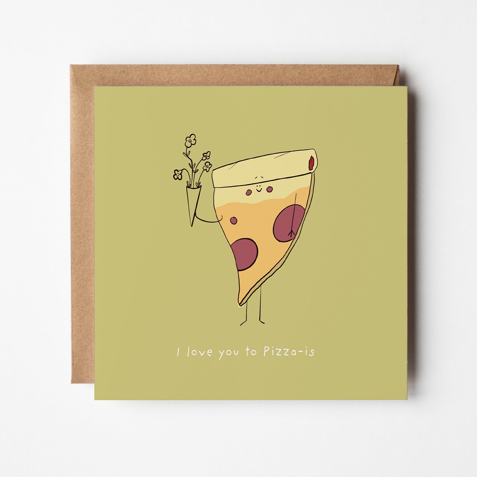 I Love You to Pizza-is Funny Foodie Love Card