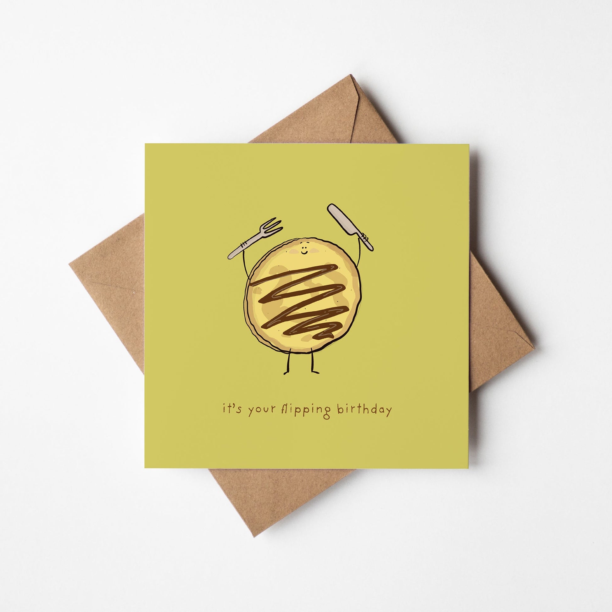 It's Your Flipping Birthday Pancake Greeting Card