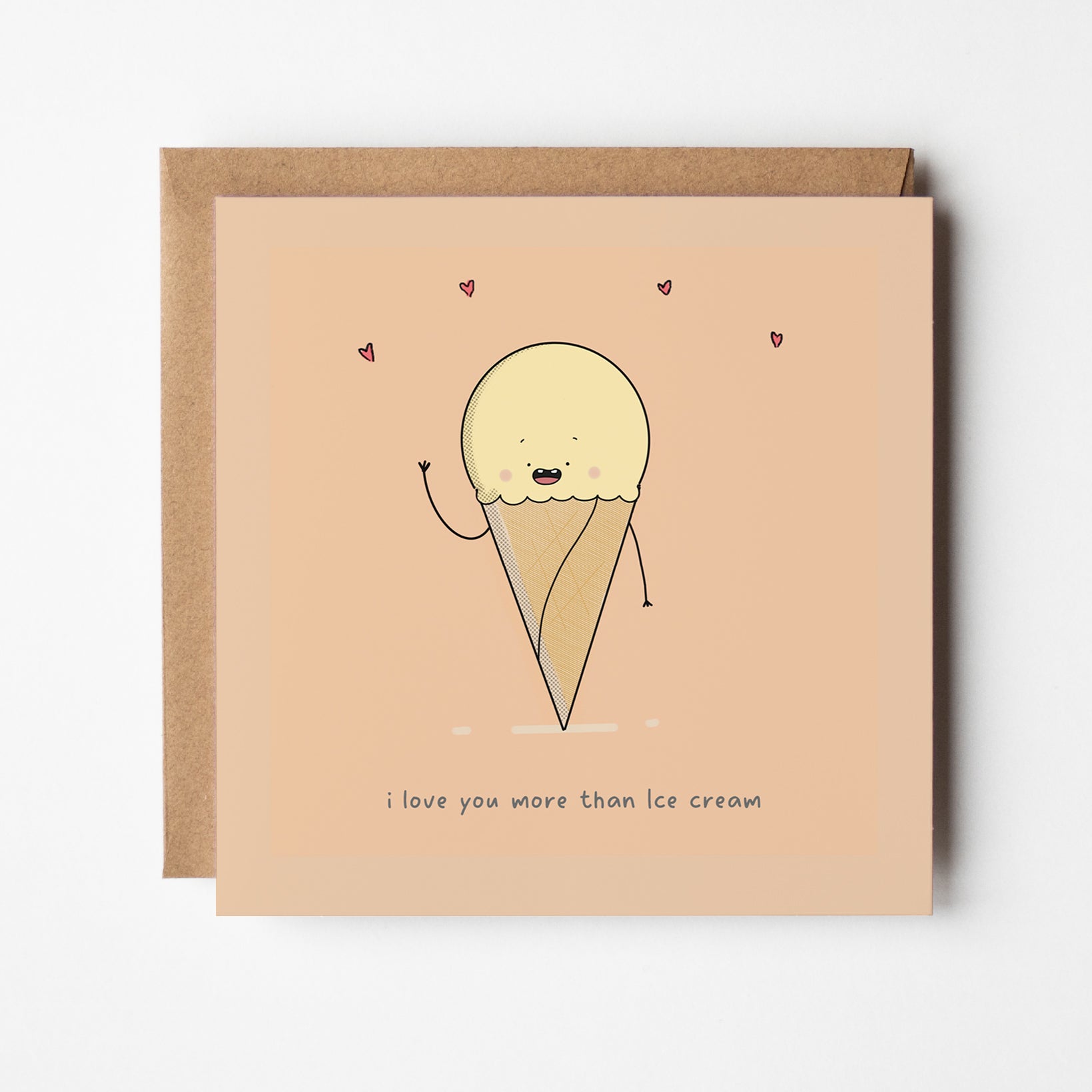 I Love You More Than Ice Cream Funny Love Card