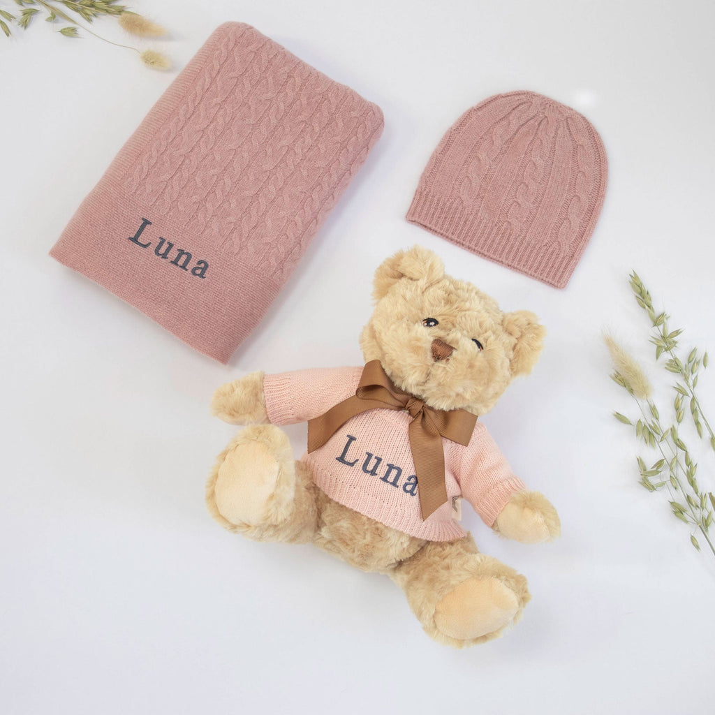 Cashmere and Teddy Gift Set in Rosewood