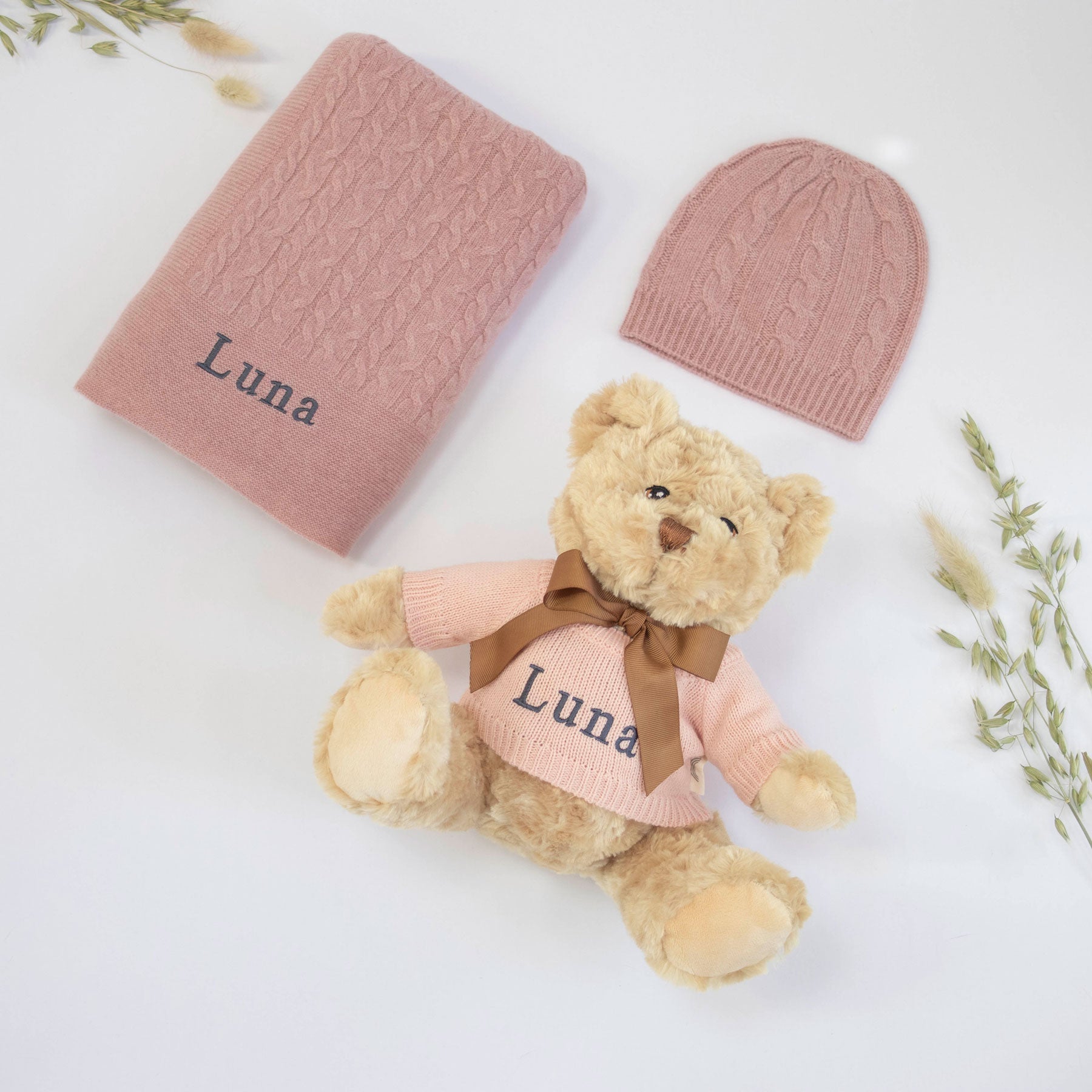 Cashmere and Teddy Gift Set in Rosewood