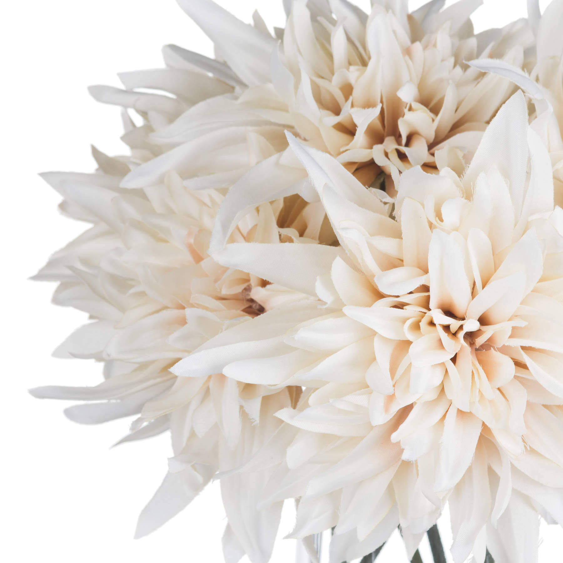 Cream artificial dahlia flower with warm orange tones, perfect for modern neutral home decor and tabletop arrangements. by RoomLondon at brixbailey.com