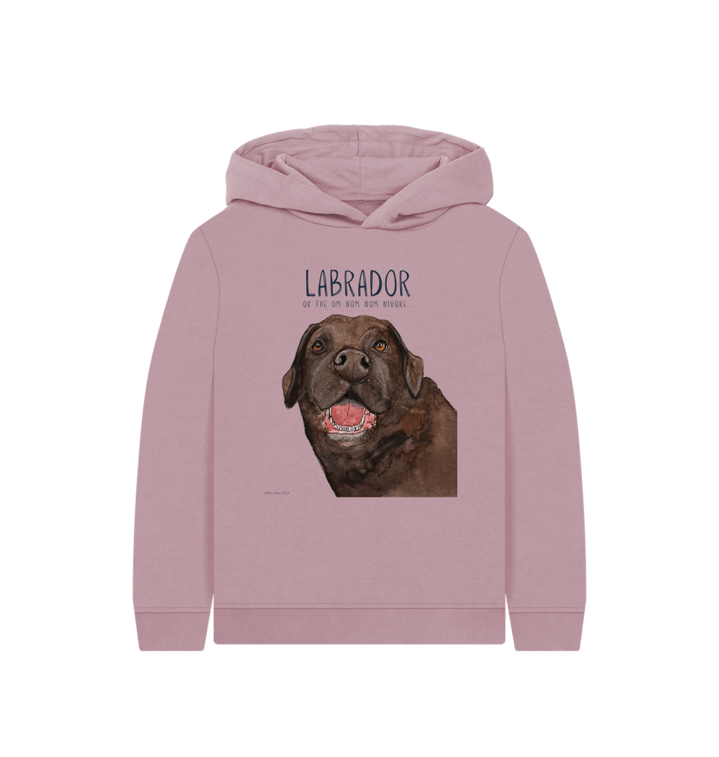 Snack Mode Activated Chocolate Labrador Kids Hoodie