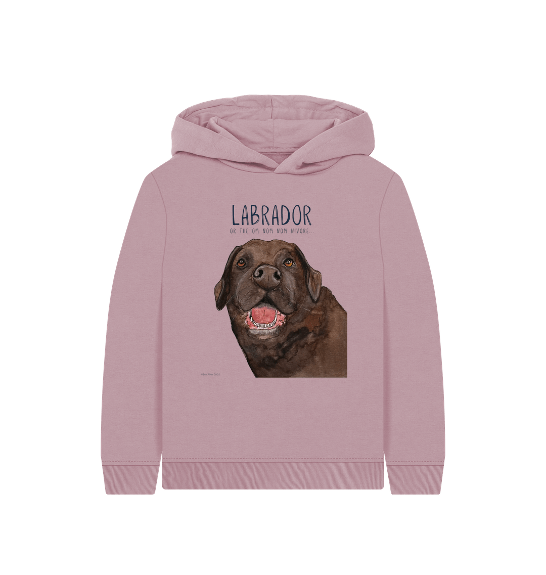 Snack Mode Activated Chocolate Labrador Kids Hoodie
