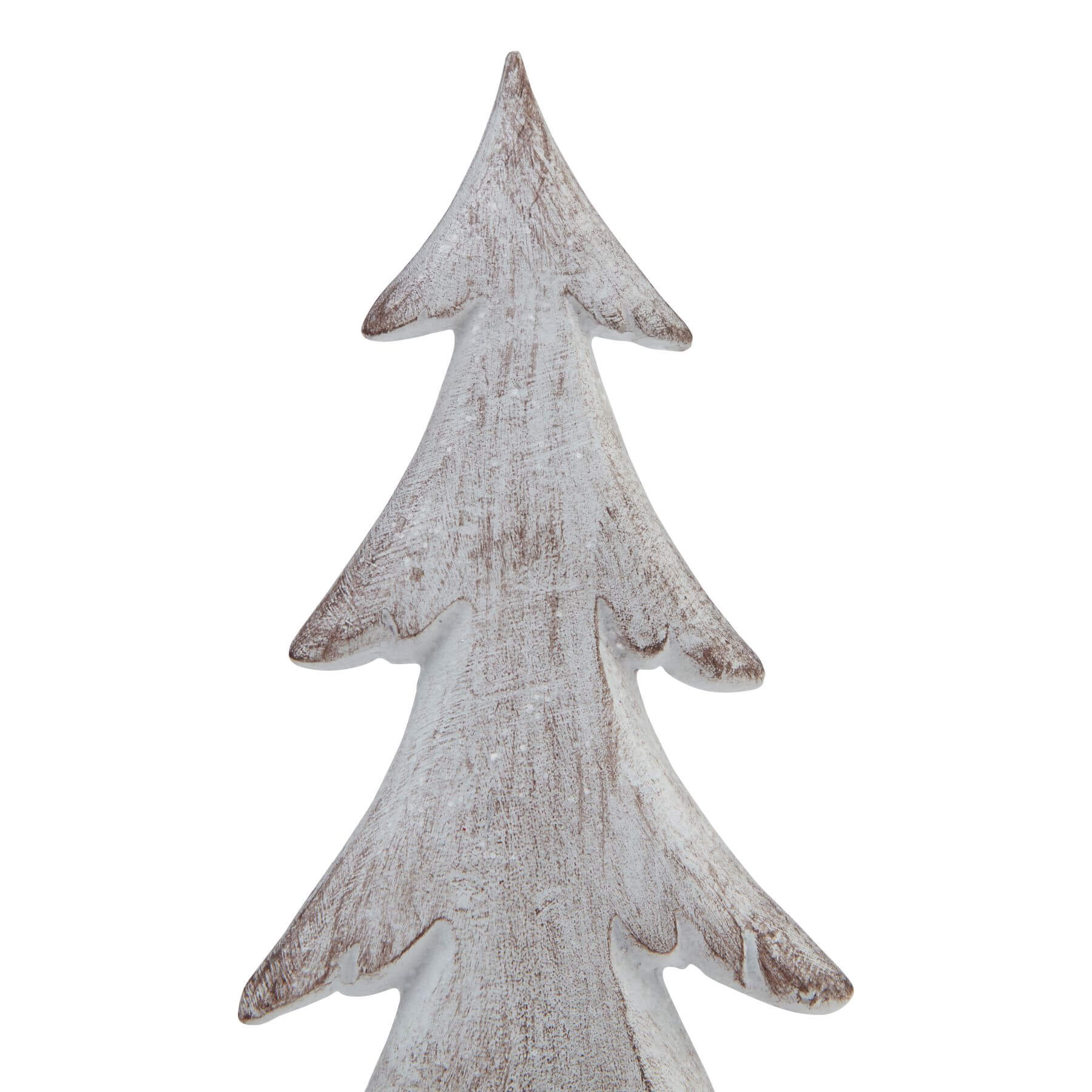 Hand-sculpted Nordic winter tree sculpture with snow-dusted branches, textured resin bark, and lifelike foliage, 39cm tall by RoomLondon at brixbailey.com