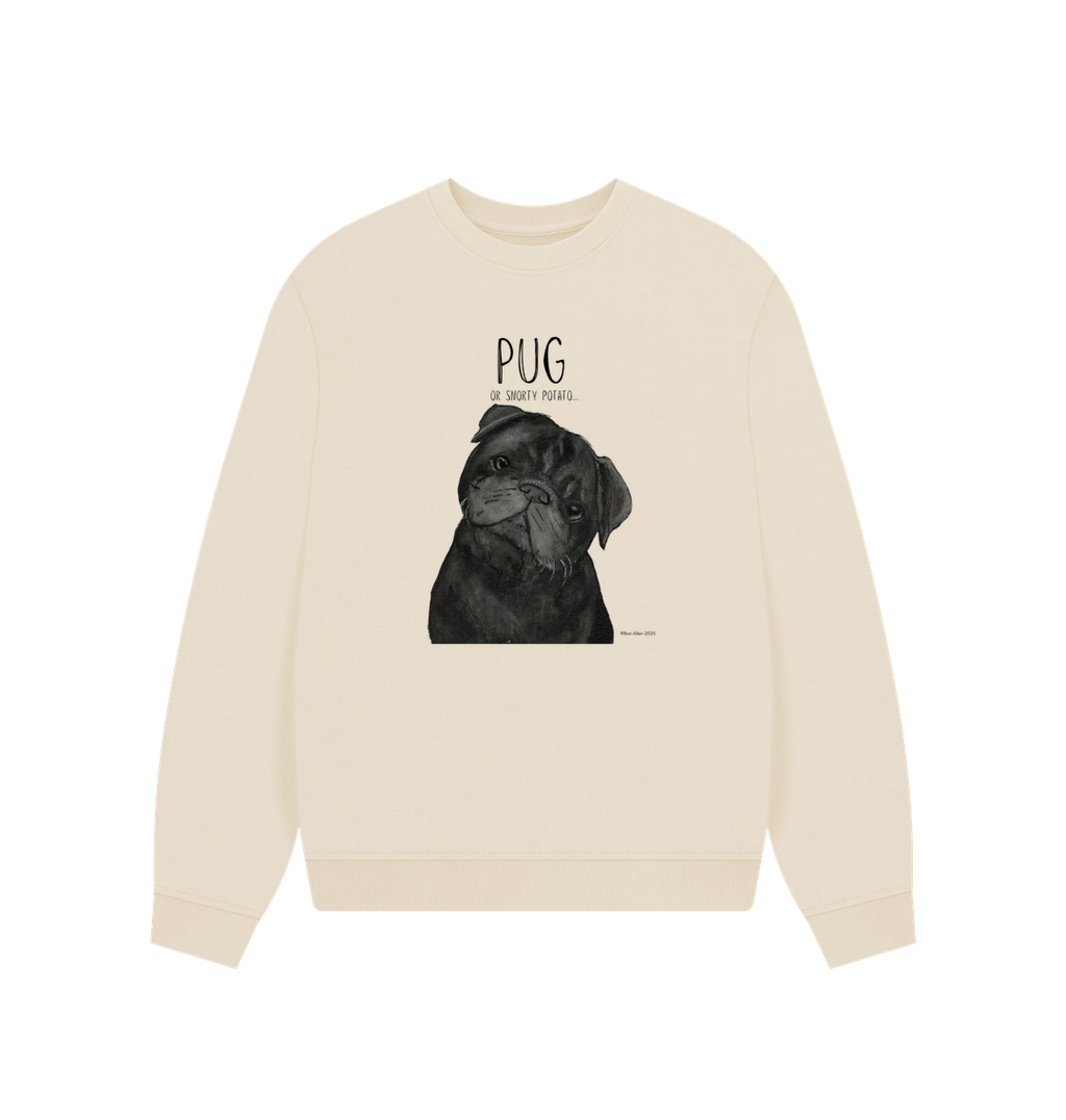 Snorty Potato Oversized Sweatshirt for Pug Lovers