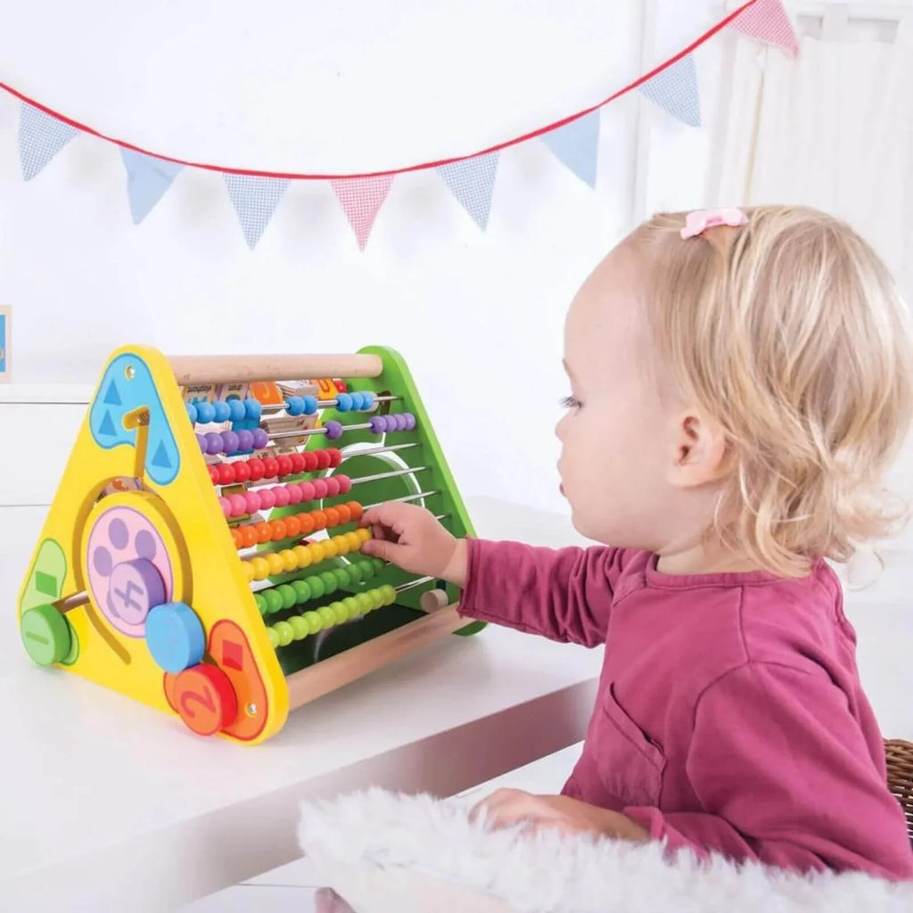 Triangular Wooden Activity Centre for Babies and Toddlers