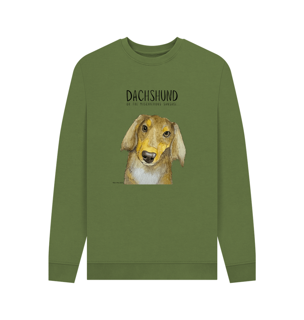 Long Haired Hot Dog Sweatshirt for Dachshund Lovers