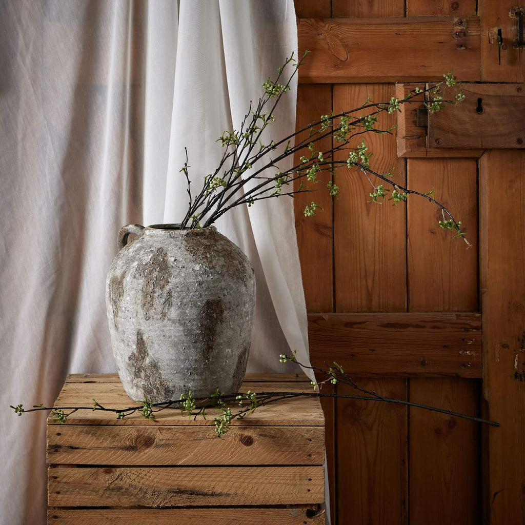 Green Berry Willow Stem with lifelike berries, 105cm tall, rich green artificial foliage for home decor by sostter at brixbailey.com