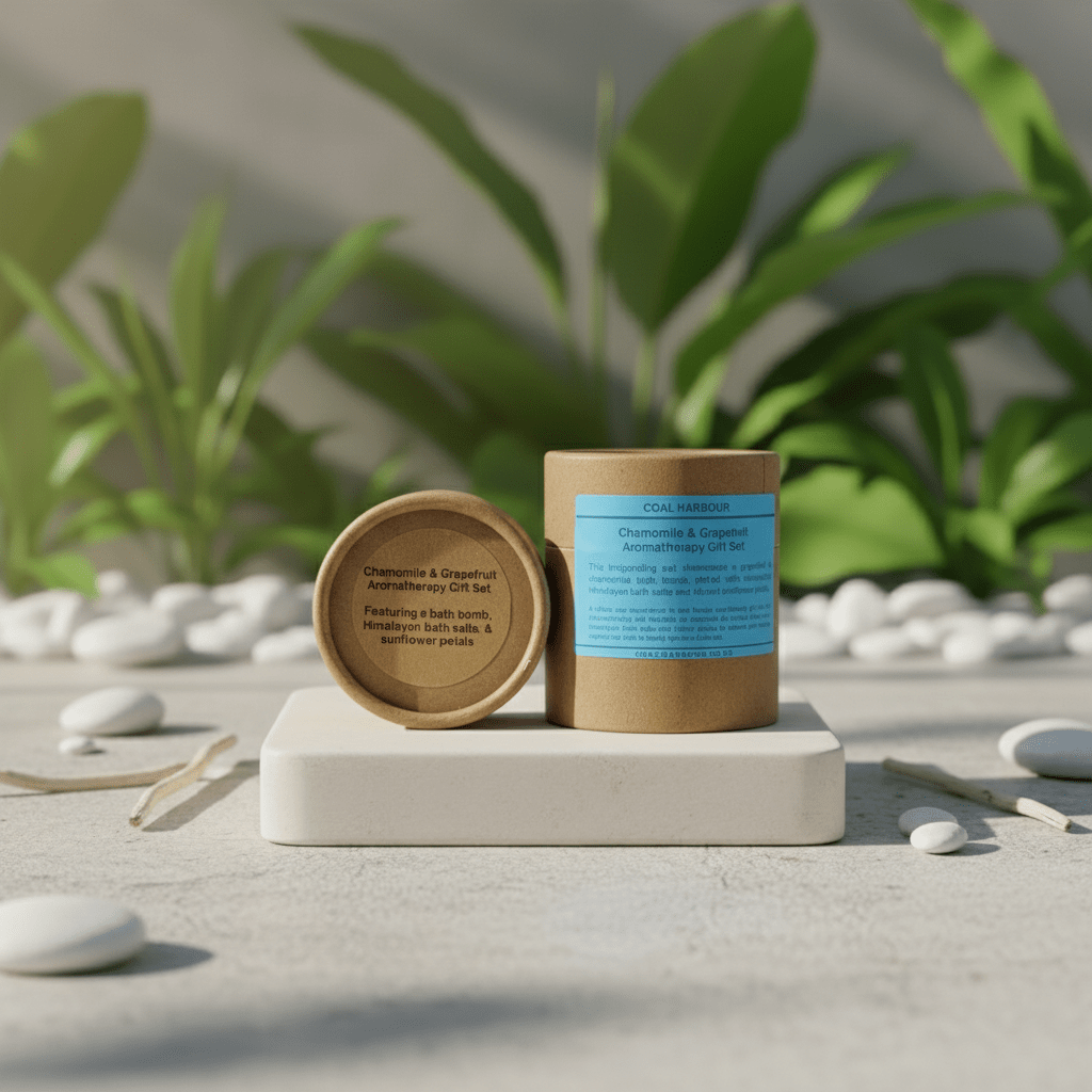 Chamomile and Grapefruit Bath Bomb Gift Set with Himalayan Salt