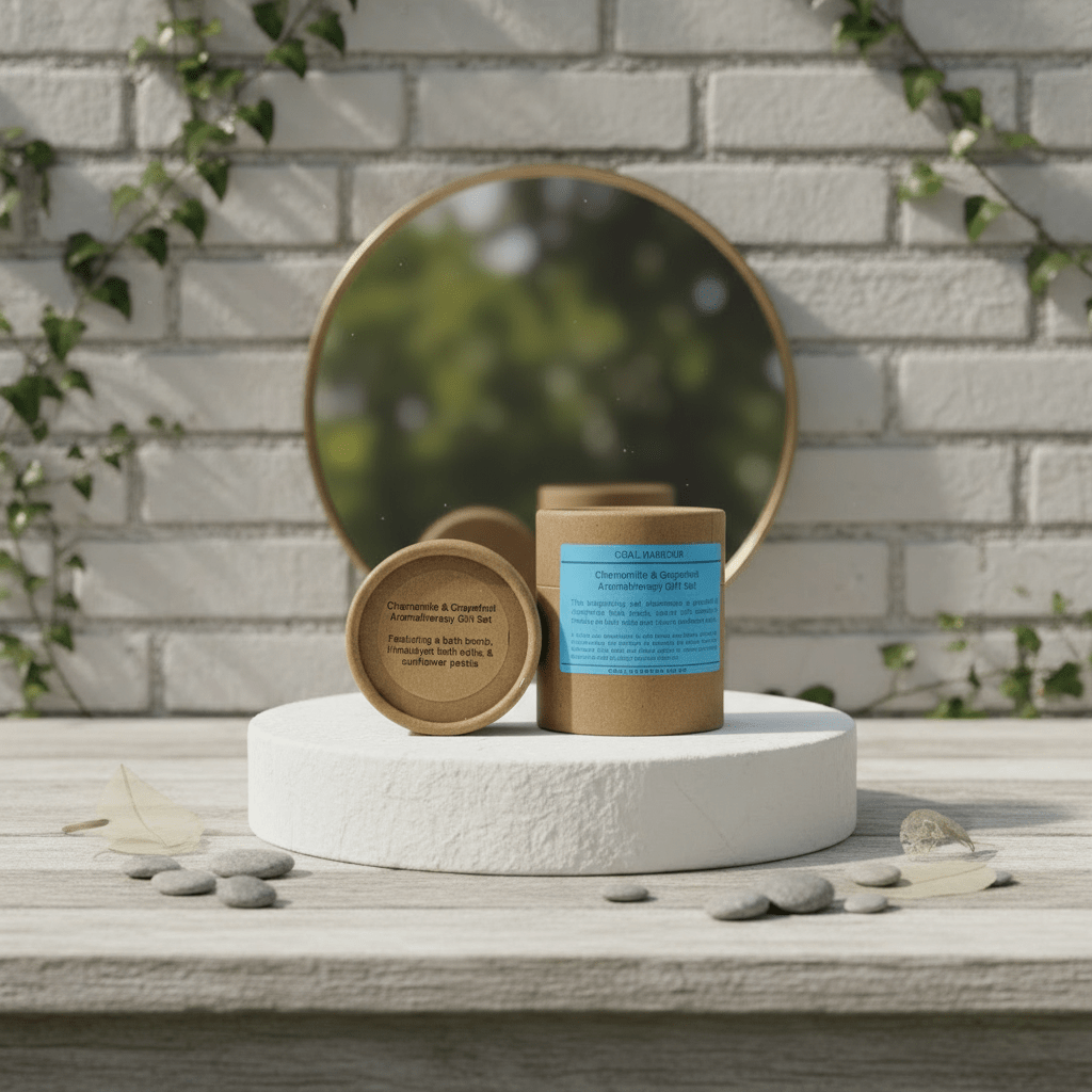 Chamomile and Grapefruit Bath Bomb Gift Set with Himalayan Salt