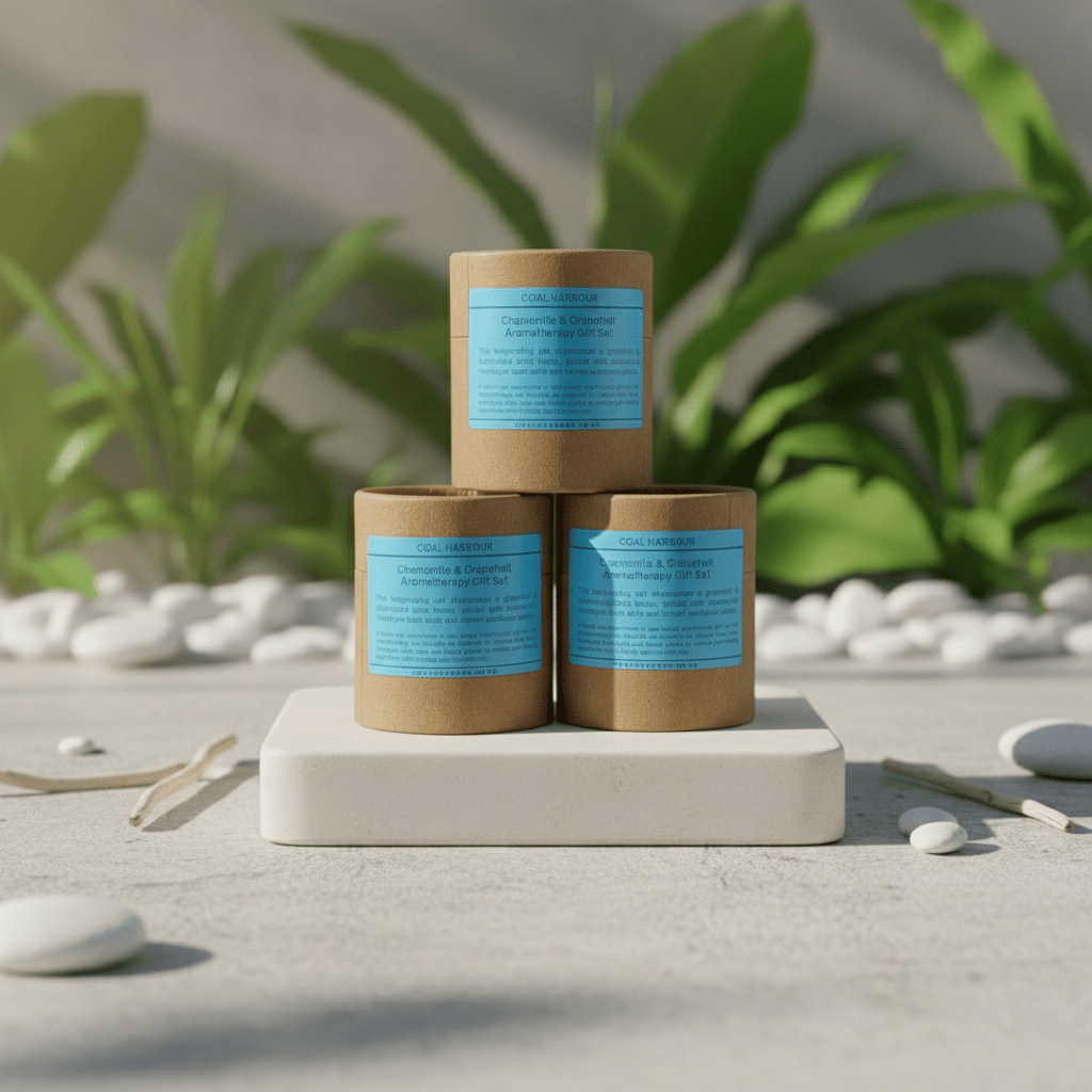 Chamomile and Grapefruit Bath Bomb Gift Set with Himalayan Salt