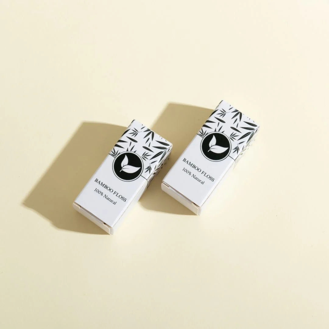 Charcoal Activated Bamboo Floss with Glass Jar