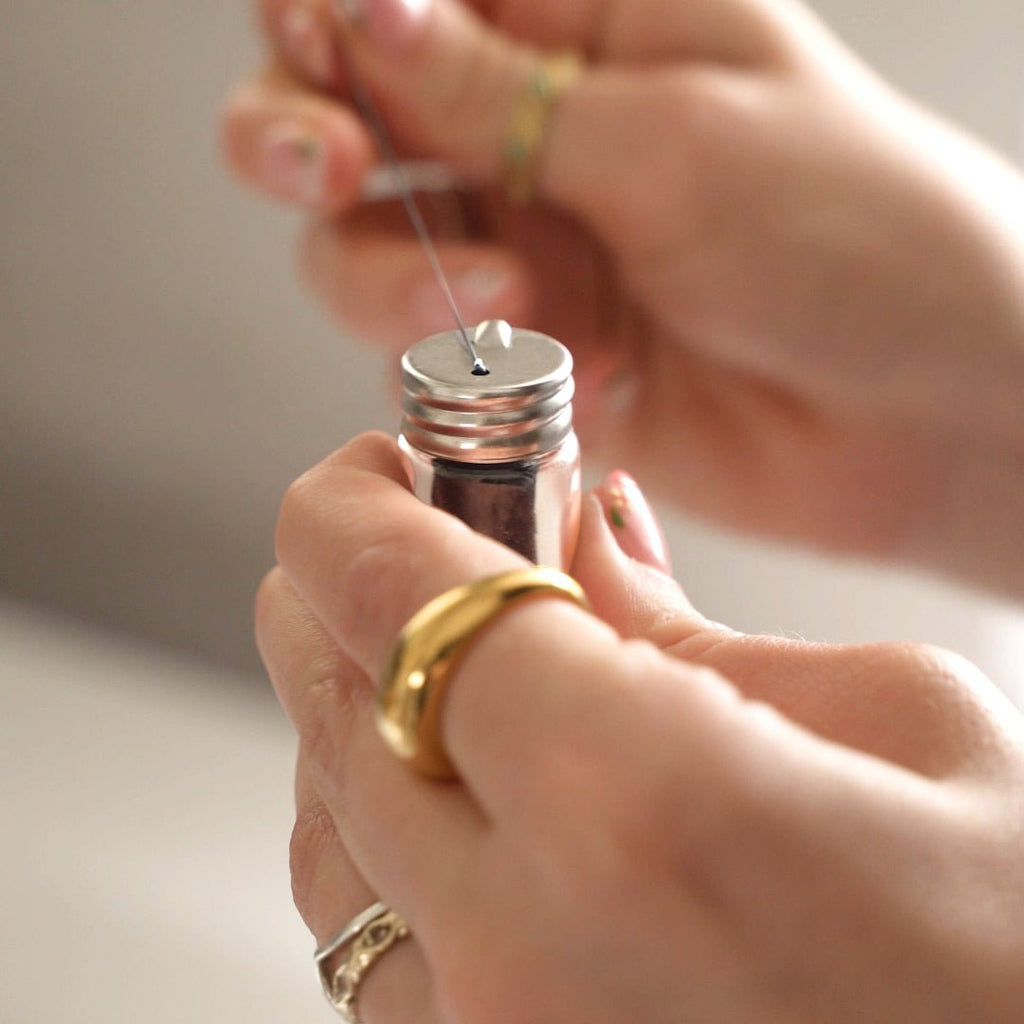 Charcoal Activated Bamboo Floss with Glass Jar