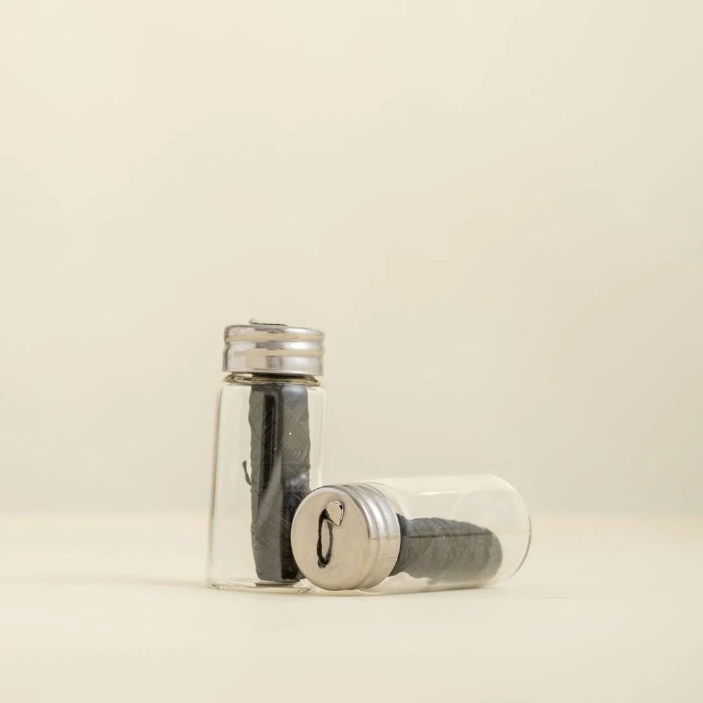 Charcoal Activated Bamboo Floss with Glass Jar