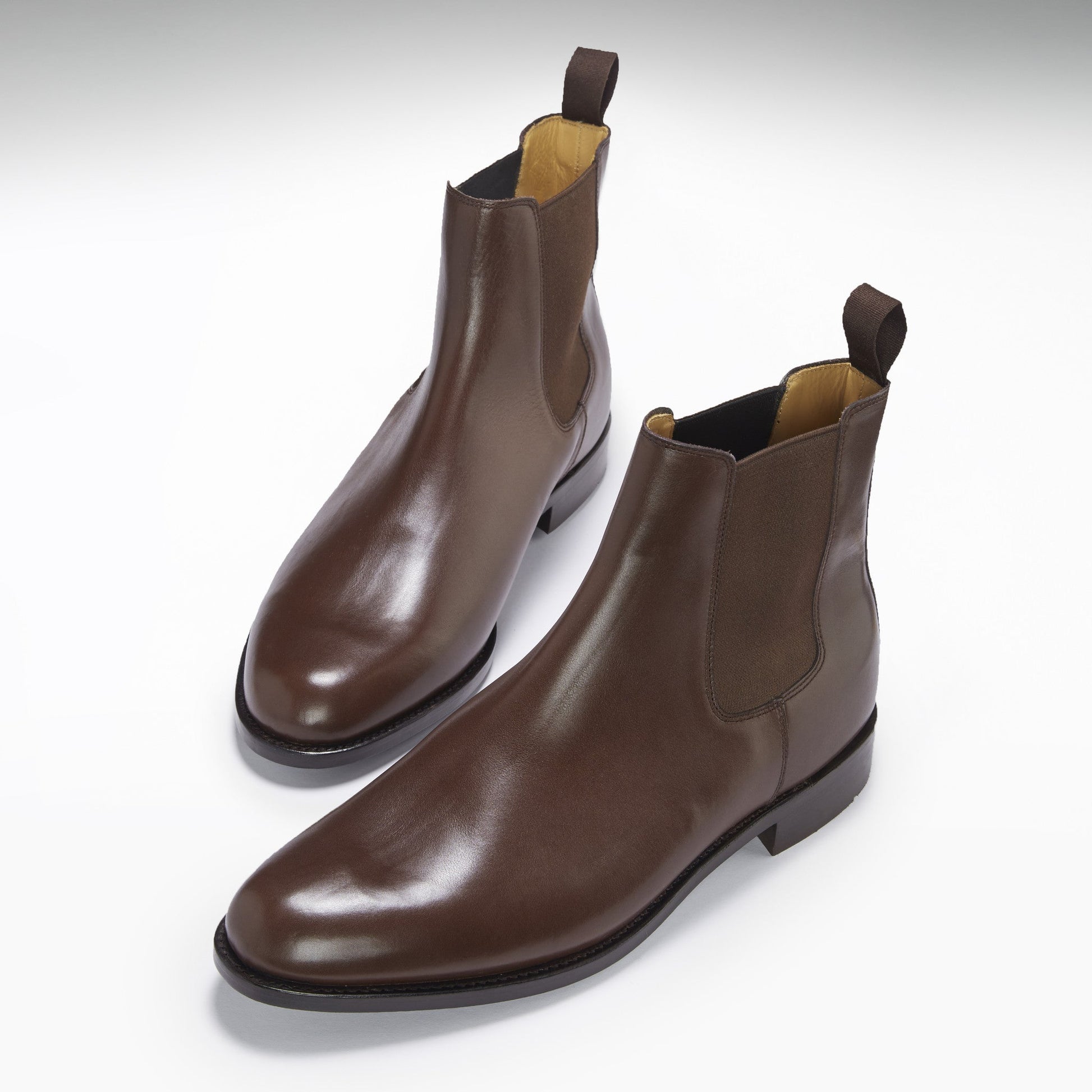 Brown Leather Chelsea Boots