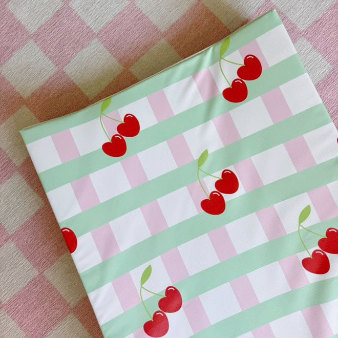 Anti-Roll Wedge Baby Changing Mat - Cherry