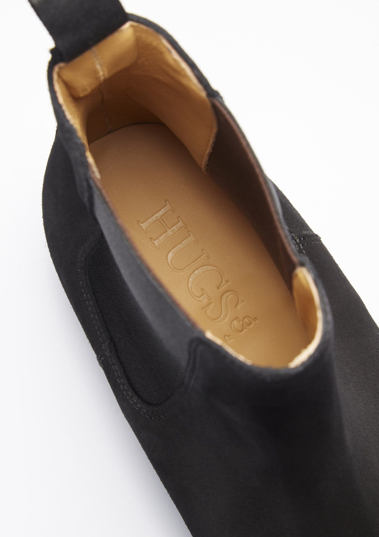 Black Suede Chelsea Boots with Leather Sole