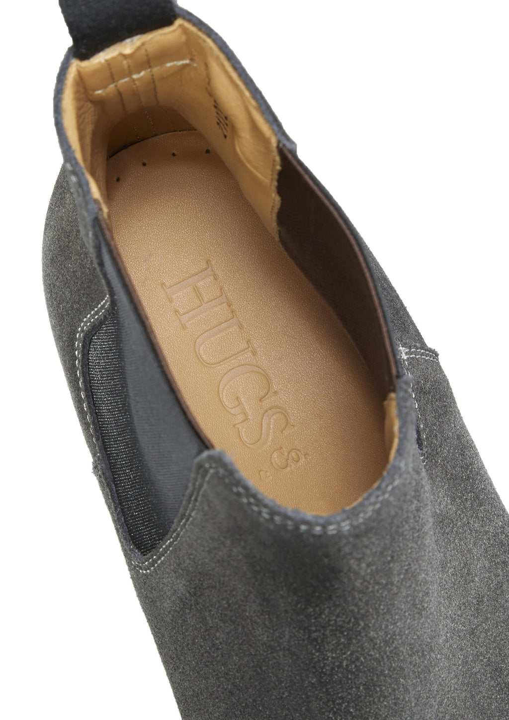 Grey Suede Chelsea Boots with Leather Sole