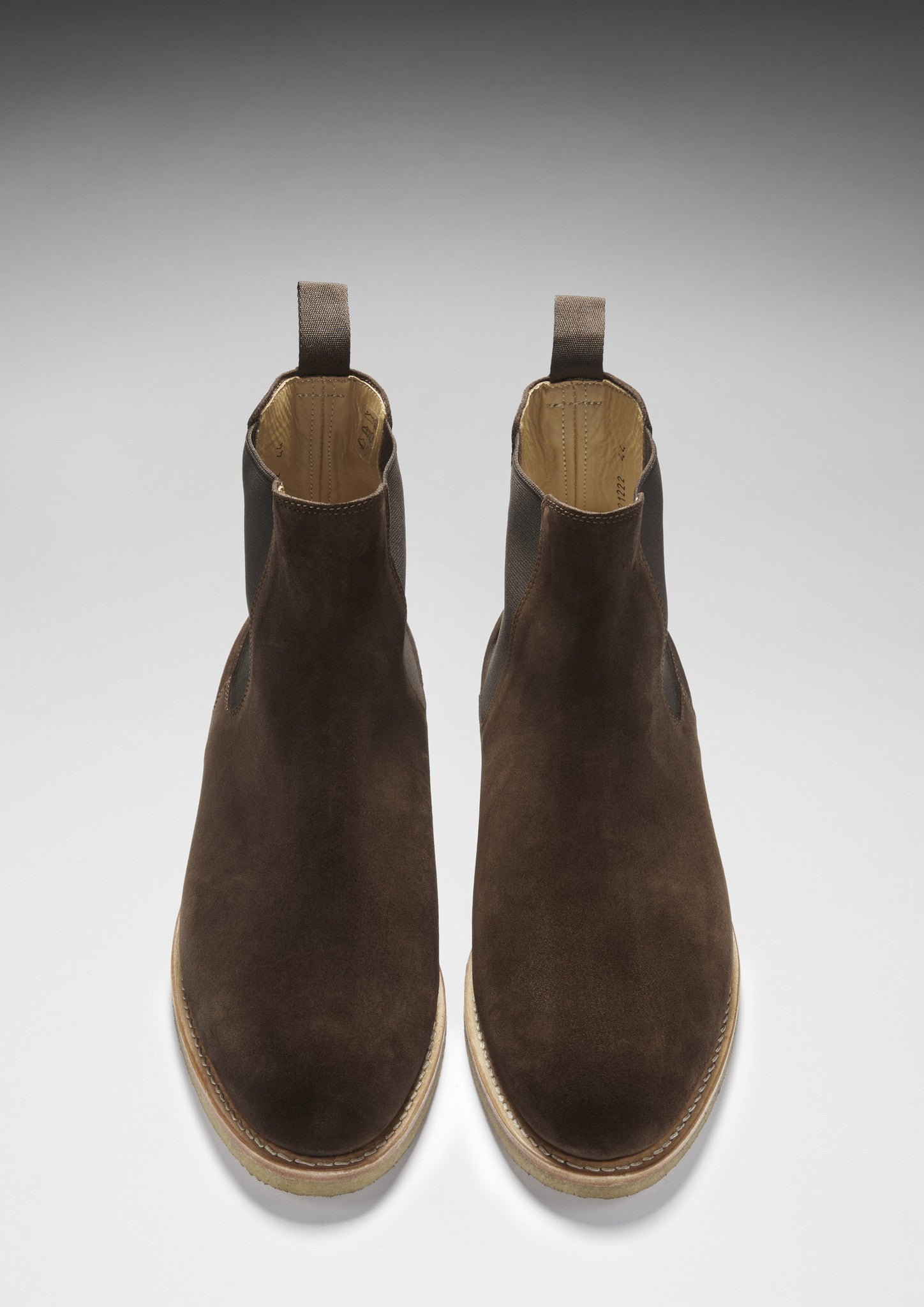 Brown Suede Chelsea Boots with Crepe Rubber Sole