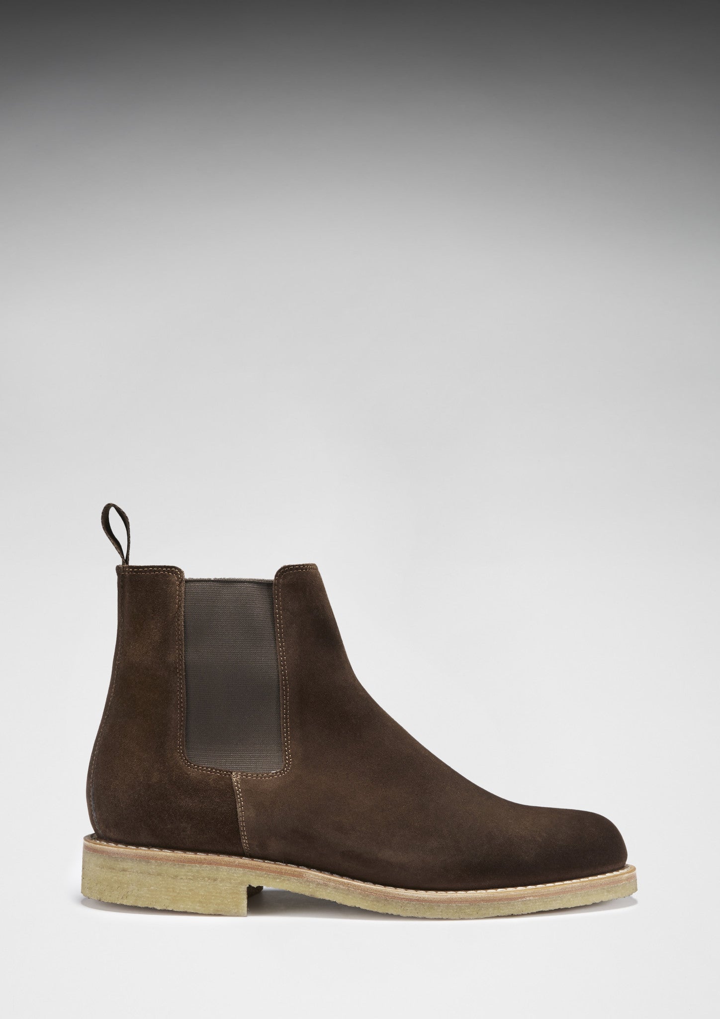 Brown Suede Chelsea Boots with Crepe Rubber Sole