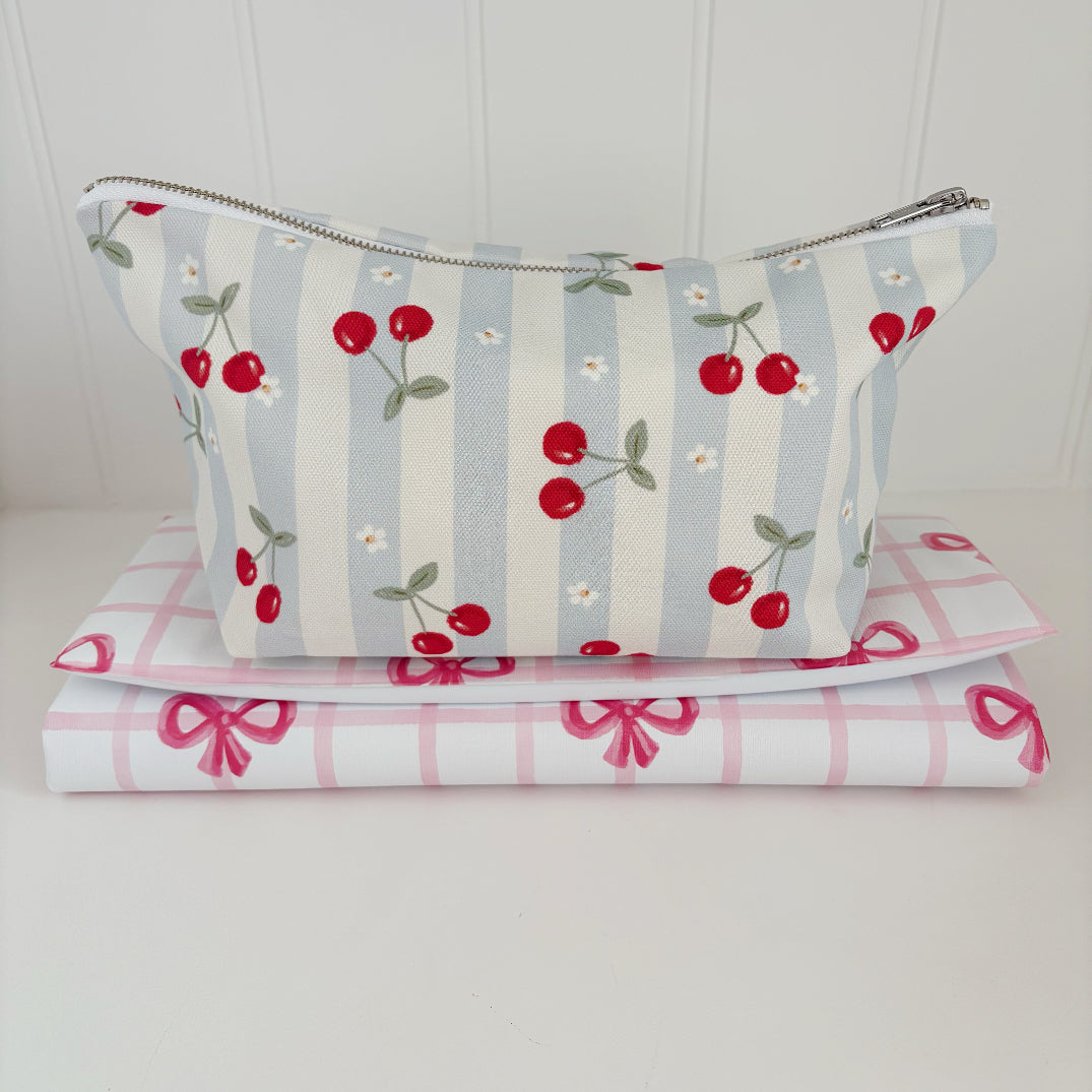 Nappy Wallet - Cherry Stripe