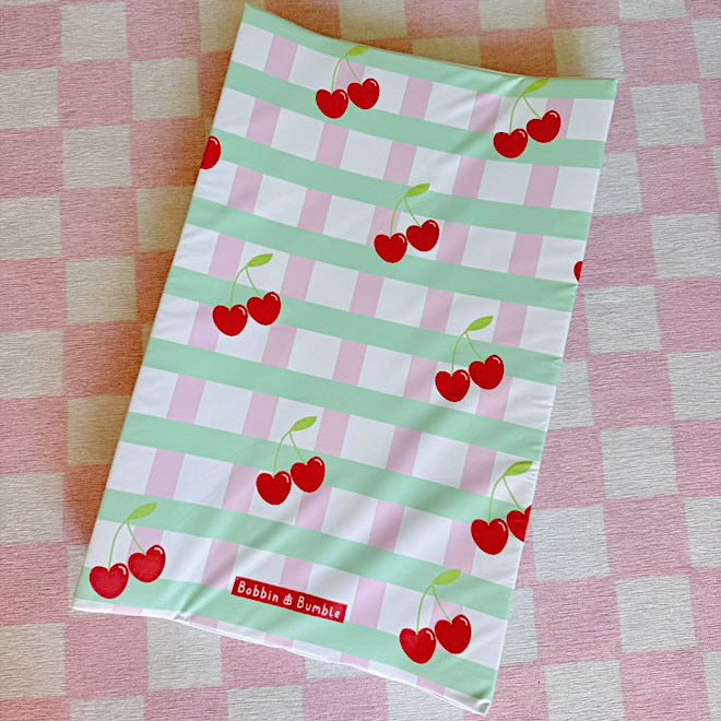 Anti-Roll Wedge Baby Changing Mat - Cherry