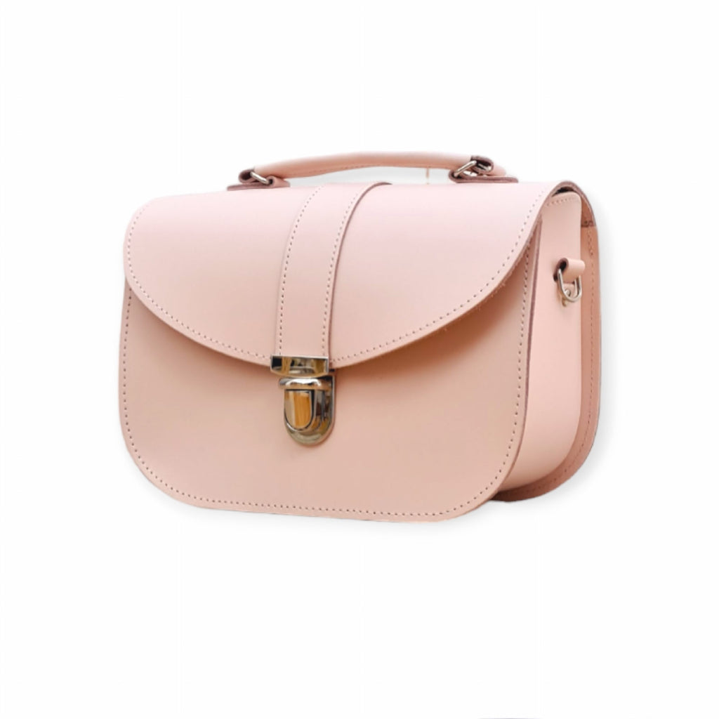 Olympia Handmade Leather Bag in Cherry Blossom