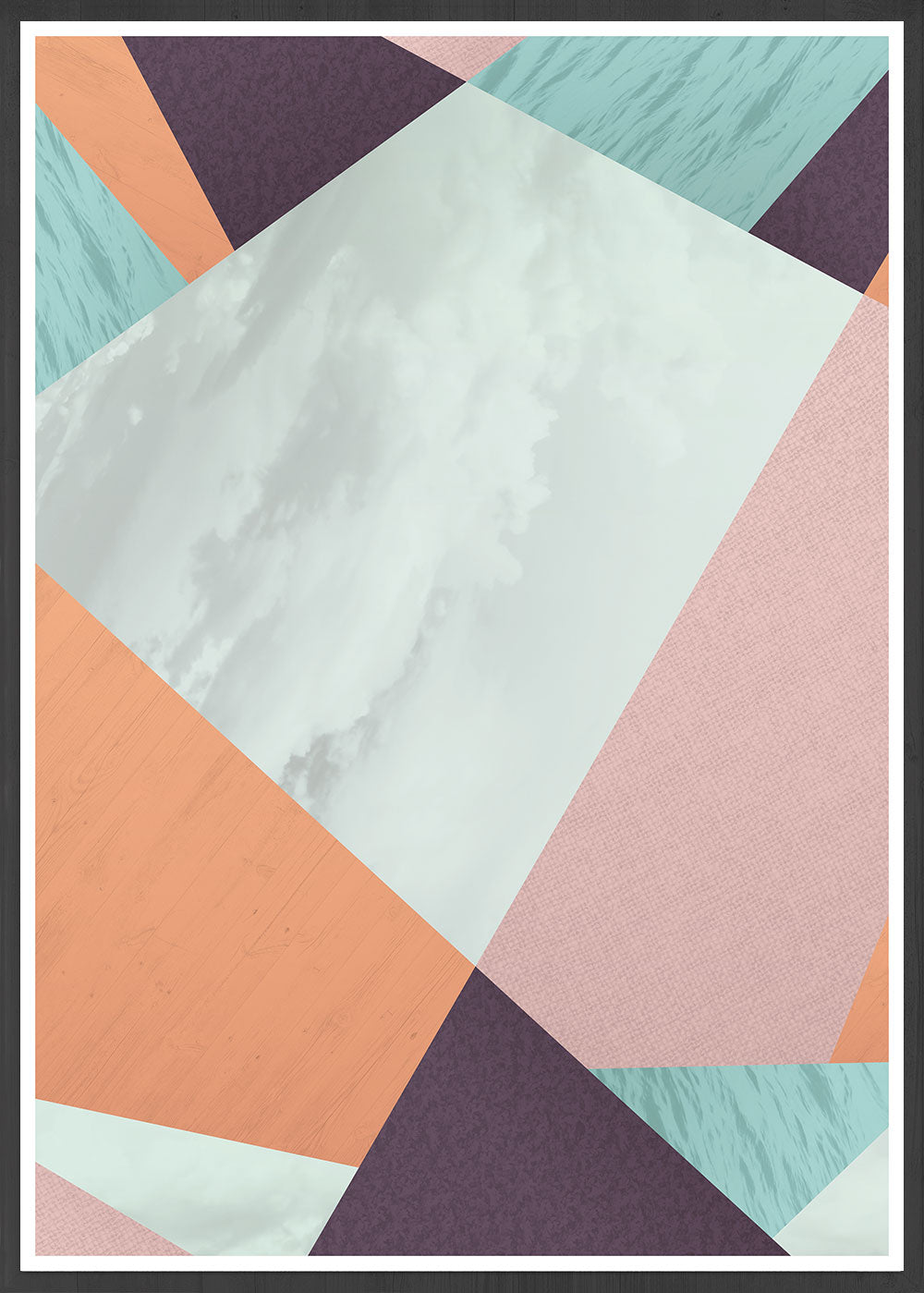 Cherry Blossom Geometric Art Print